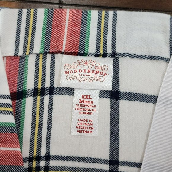 Size XXL Mens Winter Plaid Cotton Flannel Pajama Set Long Sleeve - Picture 11 of 15